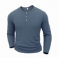 👕 50 % RABATT | Lässig, zeitlos & unkompliziert – Herren Langarmshirt mit Henley-Kragen