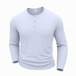 👕 50 % RABATT | Lässig, zeitlos & unkompliziert – Herren Langarmshirt mit Henley-Kragen