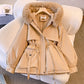 Damen taillierter mittellanger Parka mit Taschen