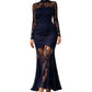 📢🎉50%Rabatt!!!🛍️✨Langärmliges Maxikleid für Damen mit Spitzeneinsatz
