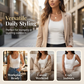 🔥✨ 1 GEKAUFT 1 GRATIS! Damen Slim Fit Rippträger – Integrierter Bügel-BH, Spitzenbordüre V-Ausschnitt, Dehnbarer Baumwollstoff, Glatter Rücken · Schwarz Weiß Grau · S bis XL ⏰