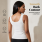 🔥✨ 1 GEKAUFT 1 GRATIS! Damen Slim Fit Rippträger – Integrierter Bügel-BH, Spitzenbordüre V-Ausschnitt, Dehnbarer Baumwollstoff, Glatter Rücken · Schwarz Weiß Grau · S bis XL ⏰