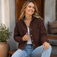 📢📢50%Rabatt!!!🎉✨Damen-Casual-Jacke aus Cord mit Kapuze