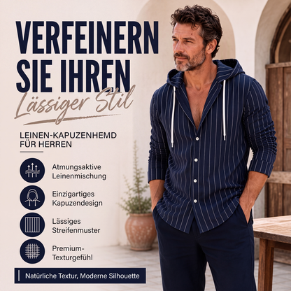💰 Der 50%-Sturm kommt! Gestreeptes Langarm-Kapuzenhemd für Herren