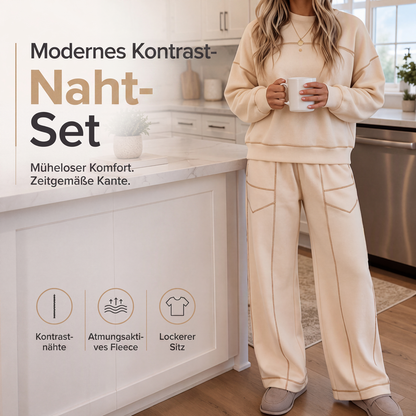 🏆 Verkaufsschlager – jetzt halber Preis! Damen-Set aus Pullover-Sweatshirt und Weithosen