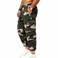 Cargohose für Herren mit Camouflage-Muster und Kordelzug, geeignet für sportliche Aktivitäten
