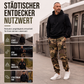 Cargohose für Herren mit Camouflage-Muster und Kordelzug, geeignet für sportliche Aktivitäten
