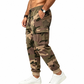 Cargohose für Herren mit Camouflage-Muster und Kordelzug, geeignet für sportliche Aktivitäten