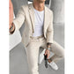 👔 50 % RABATT | Gepflegter Business-Look & flexibler Tragekomfort – Herren 2-teiliges Stretch-Anzug-Set