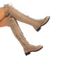 🏃‍♀️ Es wird im Akkord weggeschnappt – zögern Sie nicht! Hohe Schnür-Overknee-Stiefel für Damen