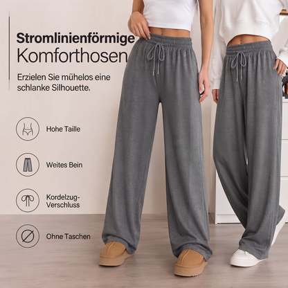 ⌛ Nur solange Vorrat reicht – danach regulärer Preis! Damen-Hosen mit hoher Taille, weitem Bein und Kordelzug