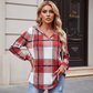 👚 50 % RABATT | Lässiger Karo-Look & entspannter Tragekomfort – Damen Kapuzenshirt mit V-Ausschnitt