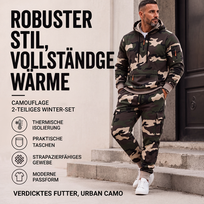 🧨 Le best-seller est de retour – ceux qui ont manqué, foncez ! Warmer Hoodie- und Hosenanzug für Herren mit Camouflage-Muster