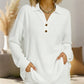 ⭐ Top-bewertet – V-Ausschnitt-Bluse mit Waffeltextur