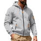 🎪 Lancement + -50% limité = double surprise ! Herren-Cargo-Jacke mit durchgehendem Reißverschluss und Kapuze