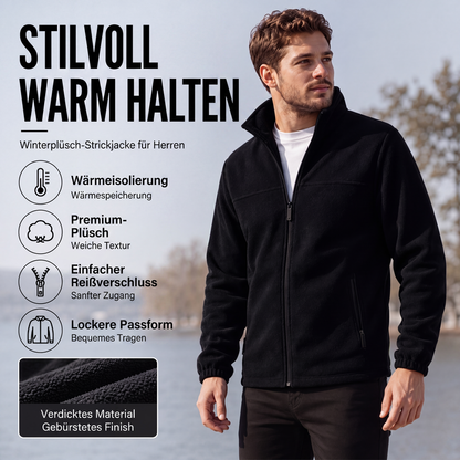 🙌 Taux de réachat de 70% – la qualité parle ! Warme Stehkragen-Reißverschlussjacke für Herren