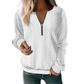 🚨 Urgent : -50% se termine ce soir ! Damen-Sweatshirt mit Zopfmuster und halblangem Reißverschluss