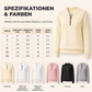 🚨 Urgent : -50% se termine ce soir ! Damen-Sweatshirt mit Zopfmuster und halblangem Reißverschluss