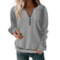 🚨 Urgent : -50% se termine ce soir ! Damen-Sweatshirt mit Zopfmuster und halblangem Reißverschluss