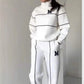 🔁 1000+ avis authentiques – tous excellents ! Lässiges Sweatshirt 2-teiliges Set mit Linie