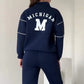 🔁 1000+ avis authentiques – tous excellents ! Lässiges Sweatshirt 2-teiliges Set mit Linie