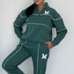 🔁 1000+ avis authentiques – tous excellents ! Lässiges Sweatshirt 2-teiliges Set mit Linie