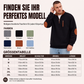 📊 +200.000 ventes – merci avec une remise de -50% ! Herren-Sweatshirt mit Farbblockmuster aus Cord und Halb-Reißverschluss