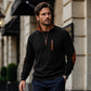📊 +200.000 ventes – merci avec une remise de -50% ! Herren-Sweatshirt mit Farbblockmuster aus Cord und Halb-Reißverschluss