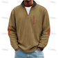 📊 +200.000 ventes – merci avec une remise de -50% ! Herren-Sweatshirt mit Farbblockmuster aus Cord und Halb-Reißverschluss