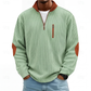 📊 +200.000 ventes – merci avec une remise de -50% ! Herren-Sweatshirt mit Farbblockmuster aus Cord und Halb-Reißverschluss