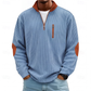 📊 +200.000 ventes – merci avec une remise de -50% ! Herren-Sweatshirt mit Farbblockmuster aus Cord und Halb-Reißverschluss