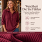 📢📢50%Rabatt!!!🎉✨Langarm-Henley-Shirt aus Waffelstrick für Damen