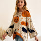 🌟 Der Look, den alle suchen – bei uns 50% günstiger!Damen-Halloween-Strickpullover im lockeren Schnitt mit Fledermausärmel