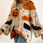 🌟 Der Look, den alle suchen – bei uns 50% günstiger!Damen-Halloween-Strickpullover im lockeren Schnitt mit Fledermausärmel