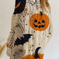 🌟 Der Look, den alle suchen – bei uns 50% günstiger!Damen-Halloween-Strickpullover im lockeren Schnitt mit Fledermausärmel