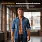 Jeanshemd für Herren, langärmlig, lässige Knopf-Strickjacke