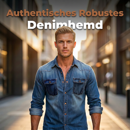 Jeanshemd für Herren, langärmlig, lässige Knopf-Strickjacke