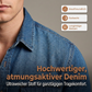 Jeanshemd für Herren, langärmlig, lässige Knopf-Strickjacke