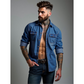 Jeanshemd für Herren, langärmlig, lässige Knopf-Strickjacke