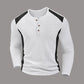 📢🎉50%Rabatt!!!🛍️✨Herren Henley-Shirt aus Waffelstrick im Color-Block-Design