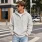 🏅 2000 Stück in 3 Tagen verkauft – schnell sein! Herren-Strick-Hoodie-Sweatshirt mit Viertelreißverschluss