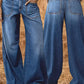 🔥Solange der Vorrat reicht 50 % Rabatt!🎉Damenjeans mit hoher Taille und weitem Bein