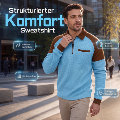 🧶 50% Rabatt | Strukturierter Komfort & sportlicher Style – Quarter-Zip Sweatshirt