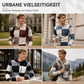 ⏰ Countdown läuft – 50% nur noch 3 Tage! Herren-Casual-Kapuzenstrickpullover mit karierten Patchwork-Elementen