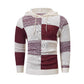 ⏰ Countdown läuft – 50% nur noch 3 Tage! Herren-Casual-Kapuzenstrickpullover mit karierten Patchwork-Elementen