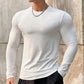 ⌛ Nur solange Vorrat reicht – danach regulärer Preis! Einfarbiges Langarm-Basic-Pullover für Herren