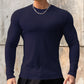 ⌛ Nur solange Vorrat reicht – danach regulärer Preis! Einfarbiges Langarm-Basic-Pullover für Herren