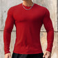 ⌛ Nur solange Vorrat reicht – danach regulärer Preis! Einfarbiges Langarm-Basic-Pullover für Herren