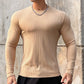 ⌛ Nur solange Vorrat reicht – danach regulärer Preis! Einfarbiges Langarm-Basic-Pullover für Herren