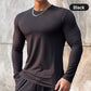 ⌛ Nur solange Vorrat reicht – danach regulärer Preis! Einfarbiges Langarm-Basic-Pullover für Herren
